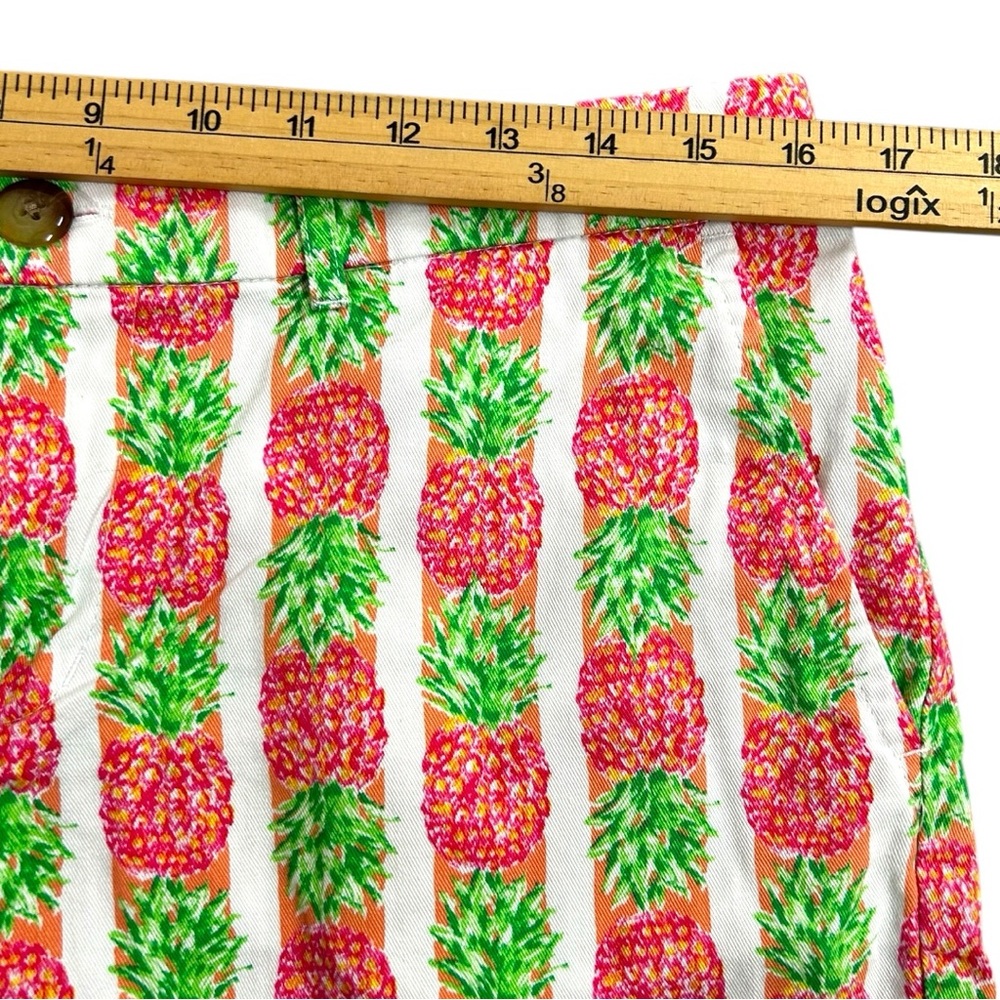 Chubbies‎ Women’s Pineapple Print Chino Flat Front Shorts Sz L - Picture 4 of 6